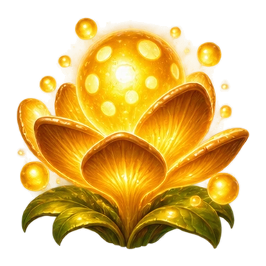 Golden spore bloom