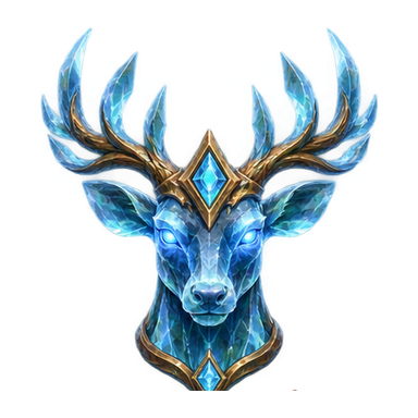 crystal stag head